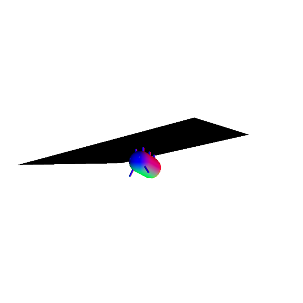 This is from sketch 4, I replaced the torus with my bug model. I found the camera was super hard to use, in future I want to change it so it's easier to manipulate.