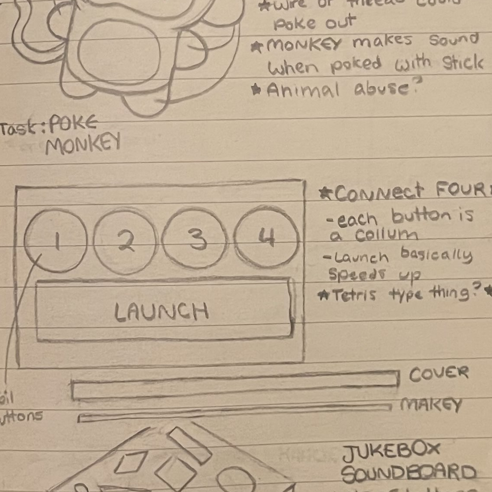 This was an idea for a Connect 4 type of game. Essentially the user is playing Connect 4 but with an extra control panel.