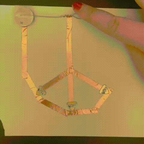 This is the circuit in action. All the user has to do is press on the circle and the lights turn on.